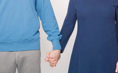 couple holding hands